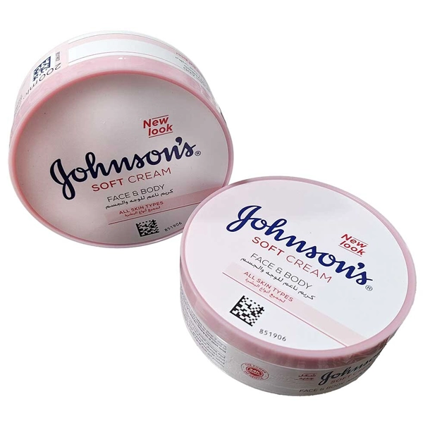 کرم جانسون اصلی مرطوب کننده و نرم کننده 24 ساعته صورت و بدن 200 میل | Johnsons SOFT CREAM FACE & BODY 200ml